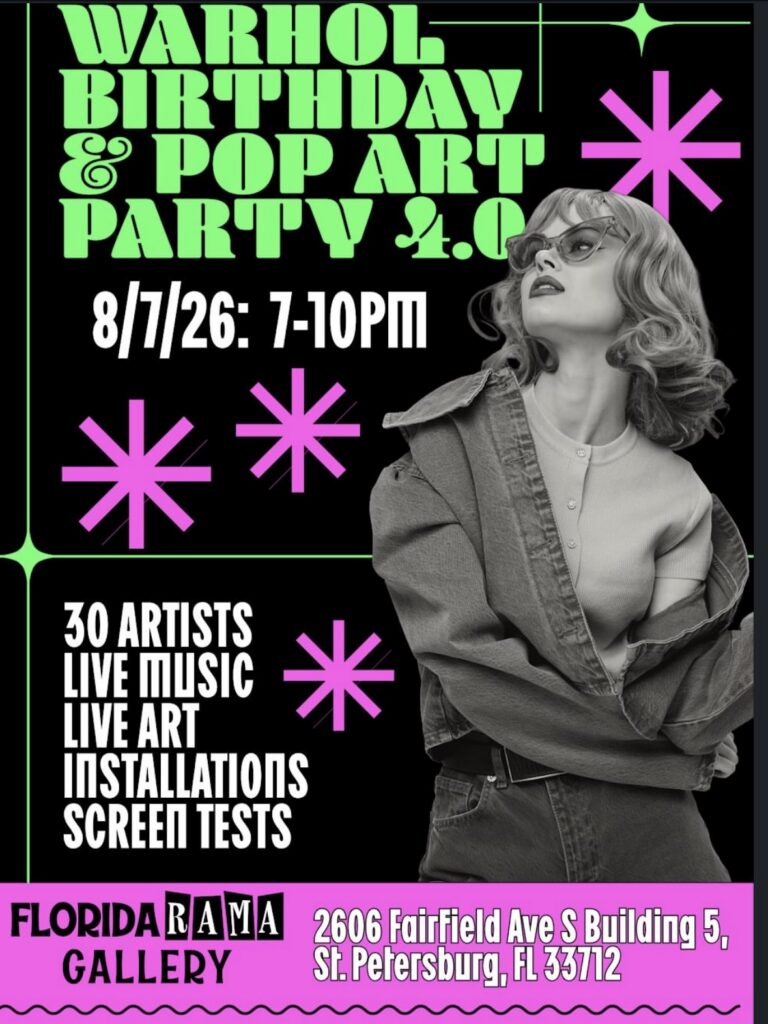 Celebrate Pop Art at FloridaRAMA Impact Gallery with Warhol Birthday & Pop Art Party 4.0